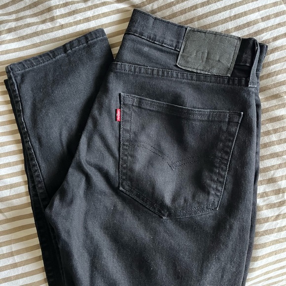 levi 502 black jeans 30 30 - Picture 1 of 6